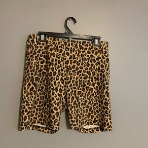 Cheetah Print Biker Shorts